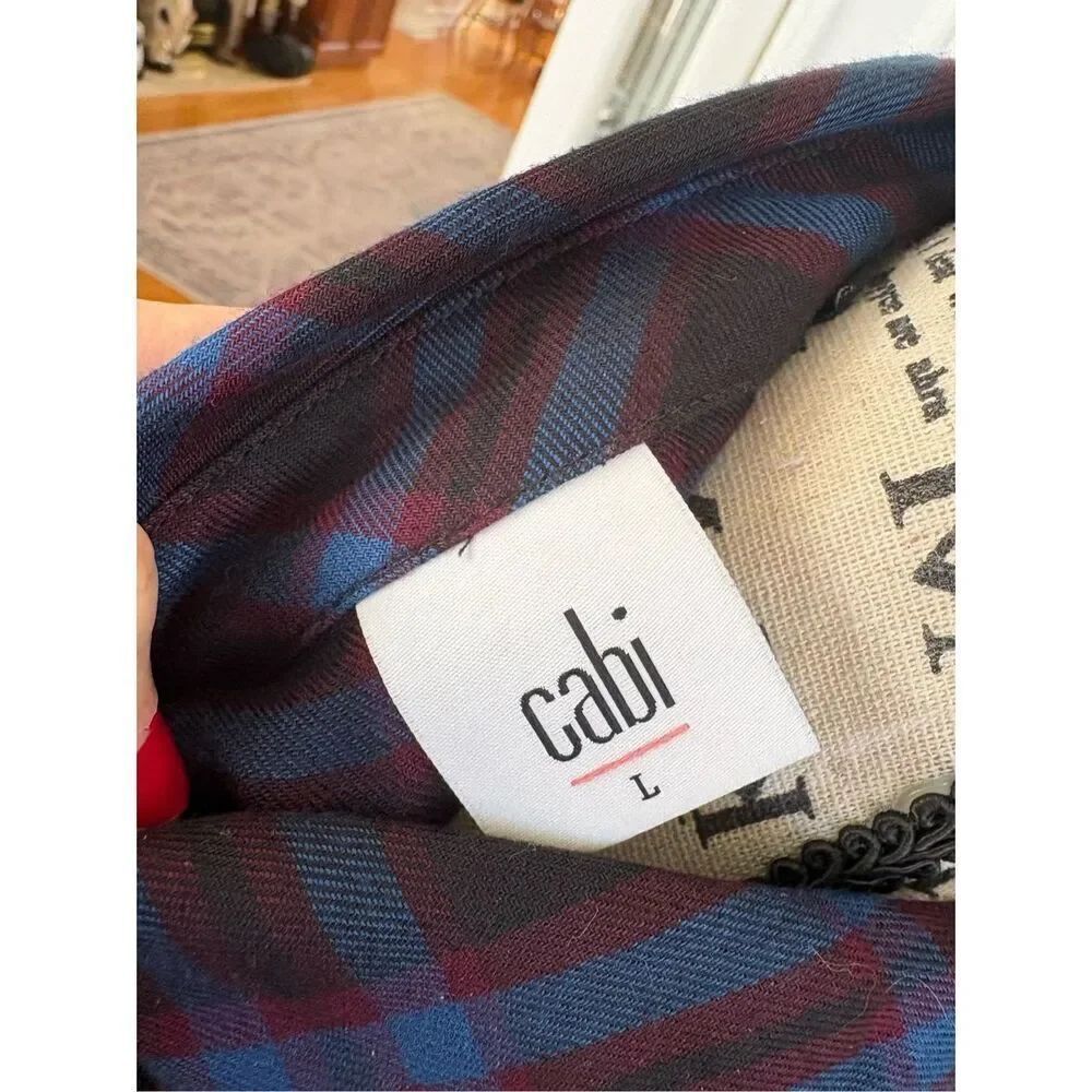 Cabi Moody Plaid Peplum Shirt - Picture 3 of 10